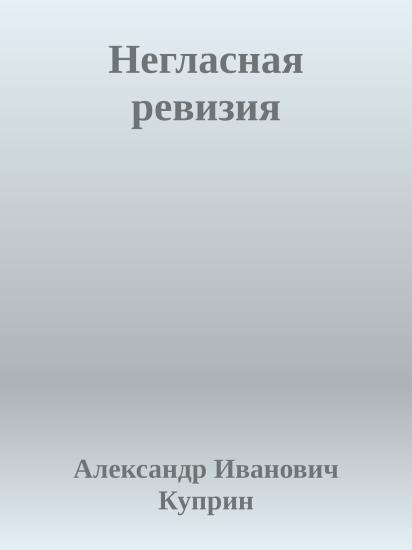 Негласная ревизия
